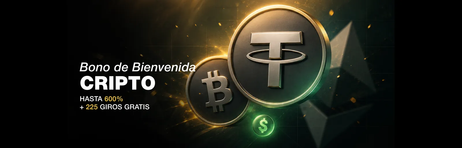 Banner promocional de dep&oacute;sitos con criptomonedas en DaleWin